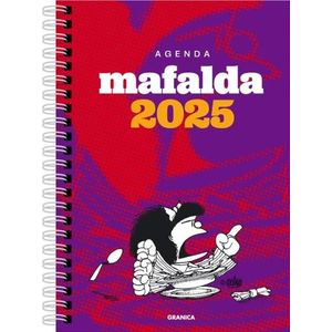AGENDA 2025 MAFALDA ANILLADA FEMINISTA VIOLETA-ROJO - QUINO