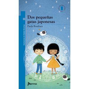 DOS PEQUEÑAS GATAS JAPONESAS - TORRE DE PAPEL AZUL - BOMBARA