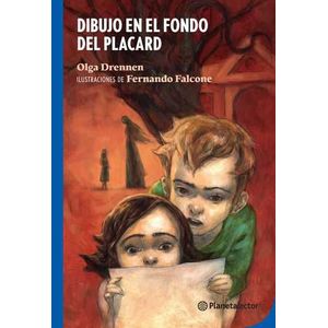 DIBUJO EN EL FONDO DEL PLACARD - PLANETA LECTOR AZUL