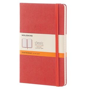 CUADERNO MOLESKINE CLASSIC LARGE HARD - NARANJA CORAL RULED