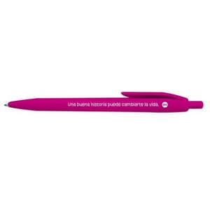 BOLIGRAFO ROSA OSCURO SBS UNA BUENA HISTORIA PUEDE CAMBIARTE