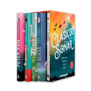 PETER PAN + PINOCHO + HEIDI + ALICIA + NOTEBOOK EN ESTUCHE -