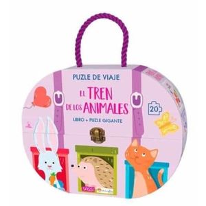 EL TREN DE LOS ANIMALES - LIBRO + PUZZLE GIGANTE (VALIJA)