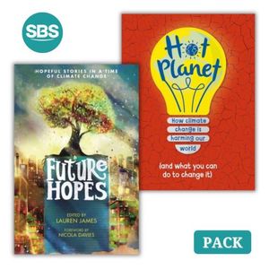 PACK CLIMATE CHANGE - FUTURE HOPES + HOT PLANET - 2 LIBROS