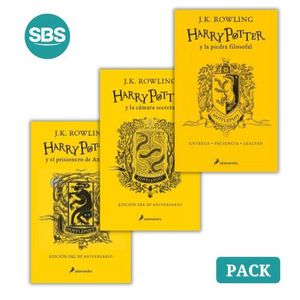 HARRY POTTER HUFFLEPUFF (20°ANIV.) - LIBROS 1 AL 3