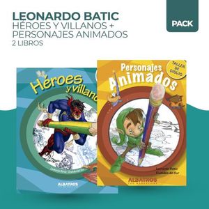 HEROES Y VILLANOS + PERSONAJES ANIMADOS - 2 LIBROS - BATIC