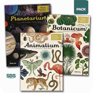 ANIMALIUM + BOTANICUM + PLANETARIUM - 3 LIBROS