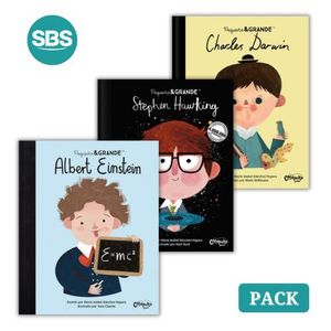 PACK PEQUEÑO Y GRANDE - EINSTEIN + DARWIN + HAWKING - 3 LIBR