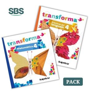TRANSFORMA 4 - LENGUA 4 + MATEMATICA 4 - 2 LIBROS