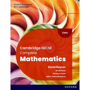 COMPLETE MATHEMATICS FOR CAMBRIDGE IGCSE CORE (6TH/ED.) STUD