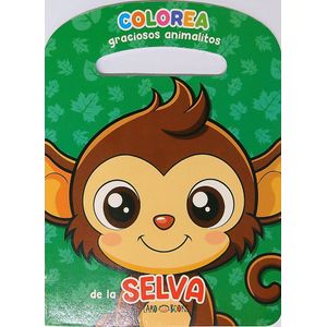 COLOREA GRACIOSOS ANIMALITOS DE LA SELVA - MANIJITA
