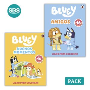 PACK BLUEY PARA COLOREAR AMIGOS + BUENOS MOMENTOS - 2 LIBROS