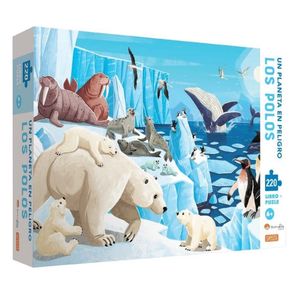LOS POLOS - UN PLANETA EN RIESGO - LIBRO PUZLE 220 PIEZAS