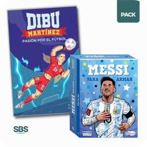 MESSI PARA ARMAR + DIBU MARTINEZ - 2 LIBRO + 1 ROMPECABEZAS