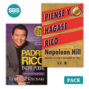 PIENSE Y HAGASE RICO + PADRE RICO, PADRE POBRE - 2 LIBROS (D