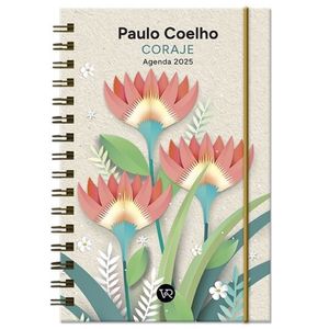 AGENDA 2025 PAULO COELHO - ANILLADA - CORAJE / FLORES VERDE