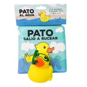 PATO SALIO A BUCEAR - LIBRO DE BAÑO + PATO DE GOMA CON CHIFL