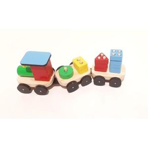 TREN PRE NUMERICO DE MADERA ENCASTRE DIDACTICO BLOQUES