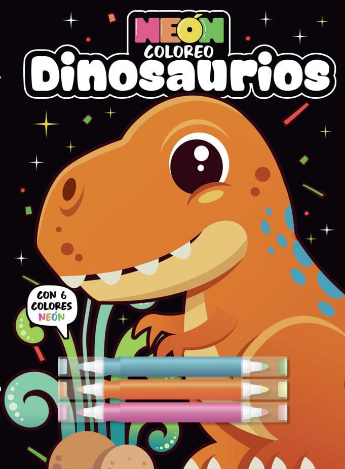 DINOSAURIOS - COLOREO NEON