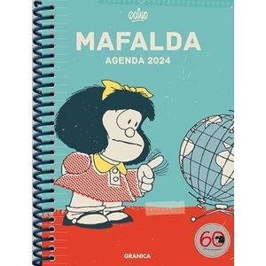 AGENDA 2024 MAFALDA ANILLADA COLUMNA TURQUESA