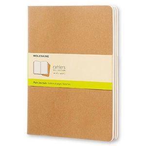 LIBRETA MOLESKINE CAHIER XL - MARRON KRAFT PLAIN X 3