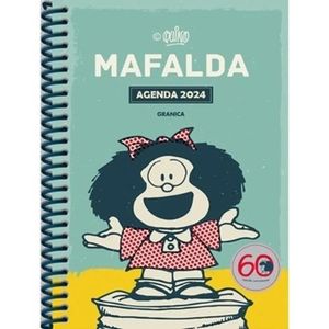 AGENDA 2024 MAFALDA ANILLADA MODULOS TURQUESA