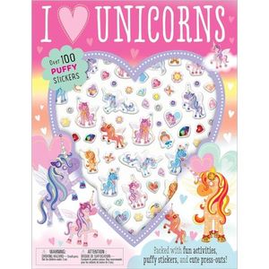 I LOVE UNICORNS - PUFFY STICKERS