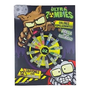 ULTRA ZOMBIES COLORES ESPELUZNANTES- 12 CRAYONES PARA COLORE