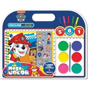 PAW PATROL - BLISTER MEGA COLOR ACUARELAS - PINTA POR NUMERO