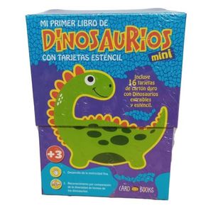MI PRIMER LIBRO DE DINOSAURIOS MINI - CON TARJETAS STENCIL